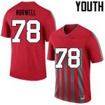 NCAA Ohio State Buckeyes Youth #78 Andrew Norwell Throwback Nike Football College Jersey OFO2845LJ